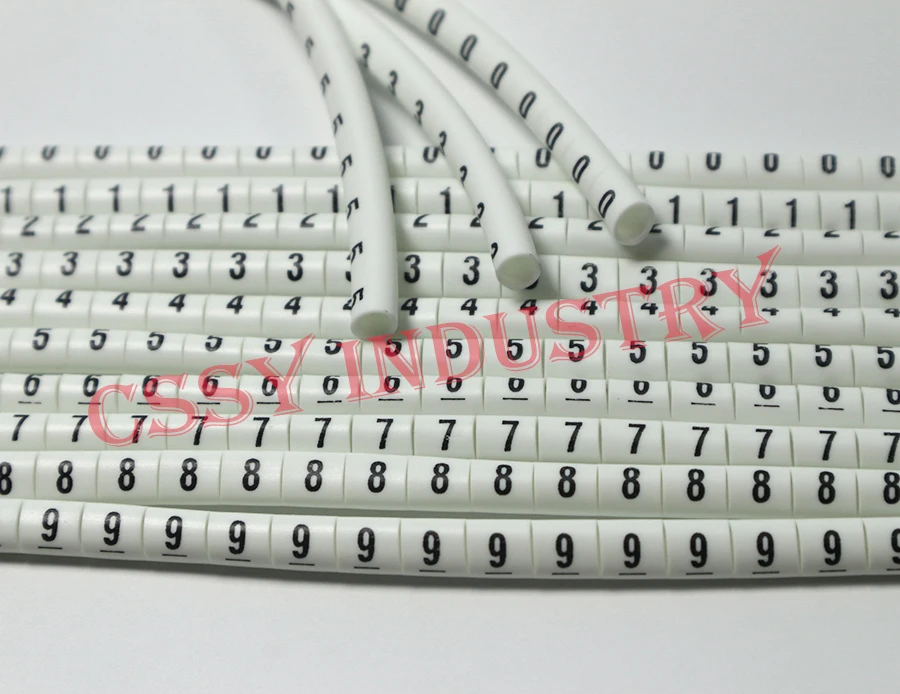 freeshipping  1000pcs/set print Cable Markers 0.5-10mm2   number 0123456789 10 different number Cable Wire Markers