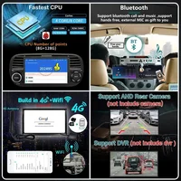 Écran autoradio sans fil Carplay Android 14 pour Fiat 500/500C/500E 2007-2015 Bluetooth 2 din autoradio Lecteur multimédia 5