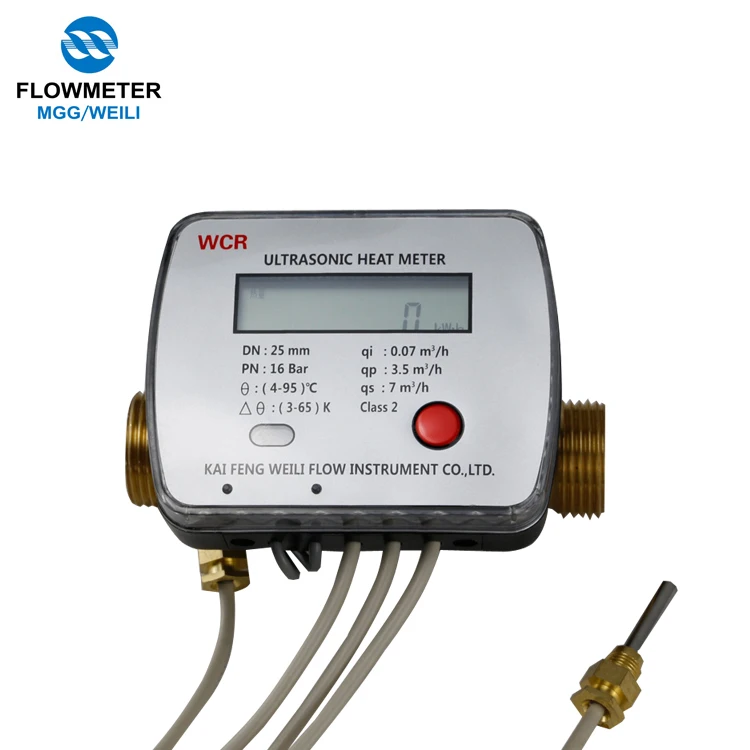 

DN15 20 25 High Accuracy MBus RS485 RS232 Ultrasonic Heat Flow Meter