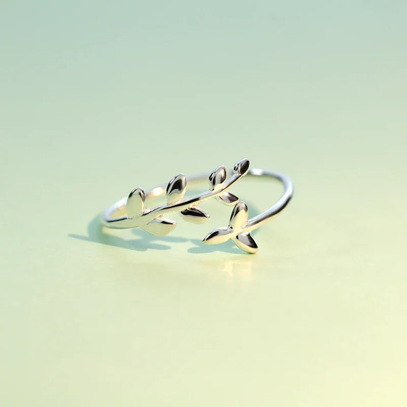 TrustDavis 925 Sterling Silver Fashion Women Cute Branch Rings Size 5 6 7 Gift Girls Teen Lady DS555 silver ring silver rings