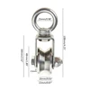 Swivel Pulley Silent 304 Stainless Steel Duplex Bearing Swivel Pulleys Roller 6