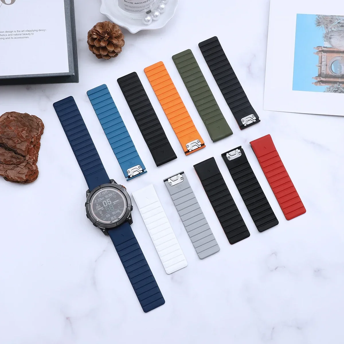 Magnetic Silicone QuickFit Strap - Adjustable 22/26mm Bracelet