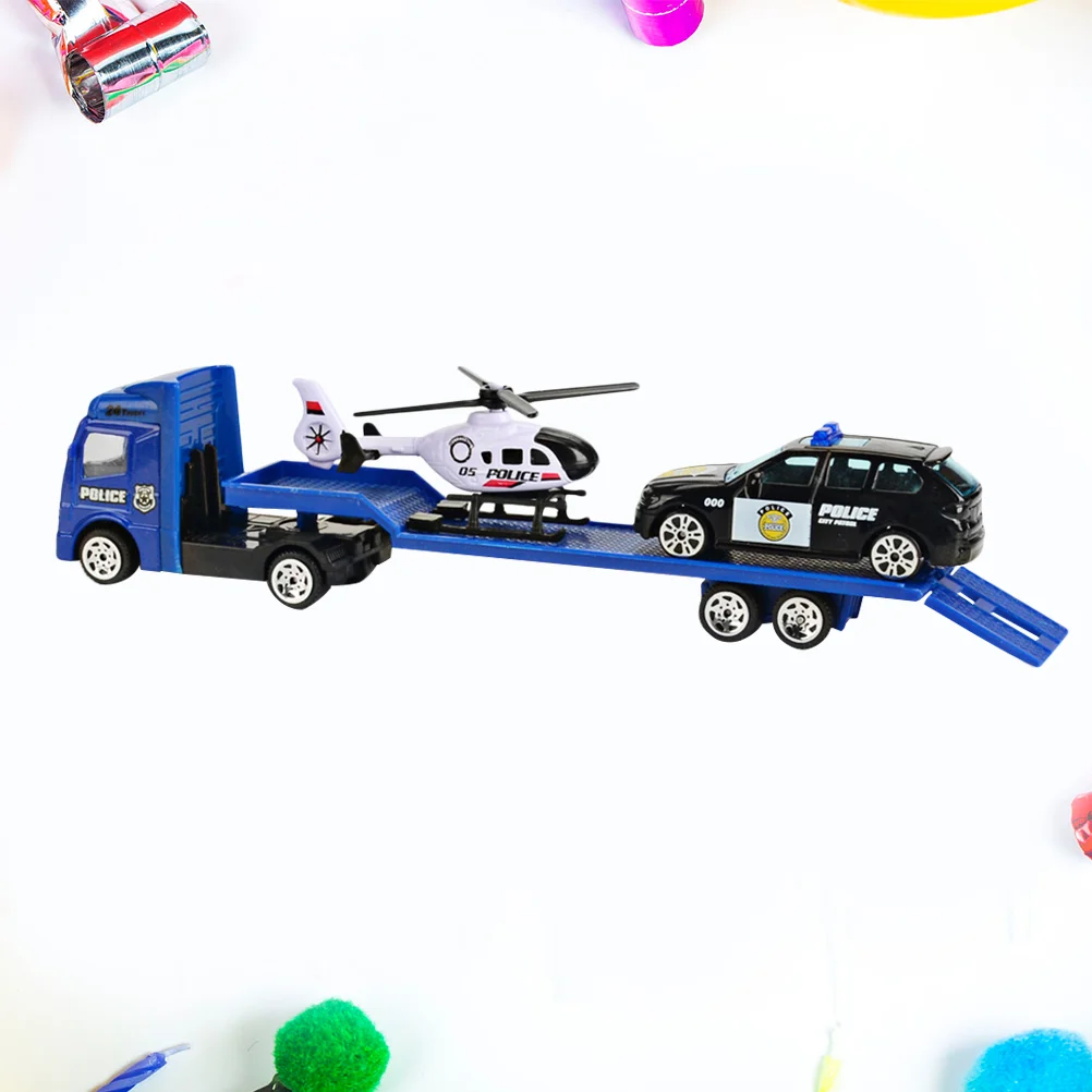 

Pull Back Project Car Toy Creative Alloy Project Toy Model Toy for Baby Kid Child (Blue, Police Tow Truck)