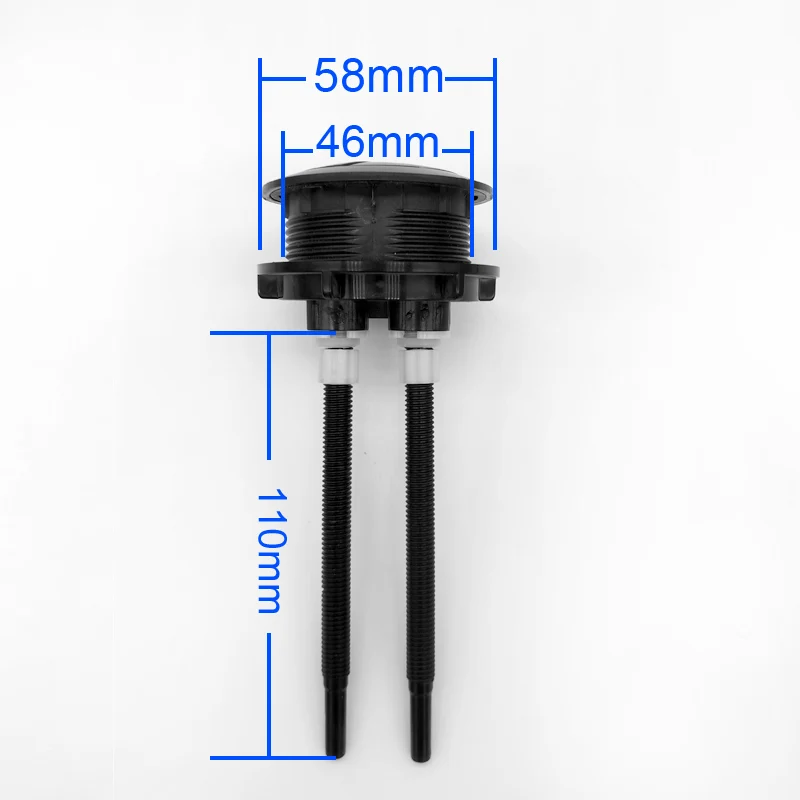 Toilet Flush Button Dual Flush Toilet Tank Black Round shape Toilet Push Buttons Bathroom Accessories 48mm