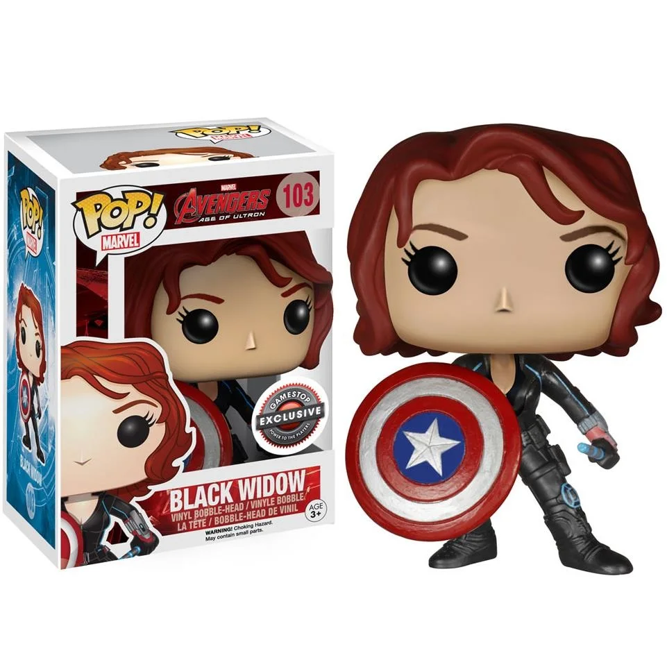 Figura de acción de vinilo Funko Marvel Avengers Black Widow 103# 91# POP Colección Edición limitada Modelo Juguetes para niños Cumpleaños