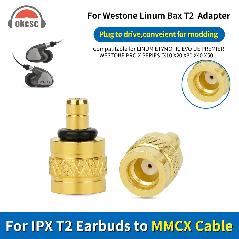 Okcsc-westone LINum baxイヤホンコネクタ、t2オスからmmcxメス