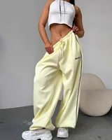 Femmes mode rétro américain pantalon automne printemps nouveau en jambe large rayure pantalon droit Baggy Joggers pantalon décontracté Streetwear 1