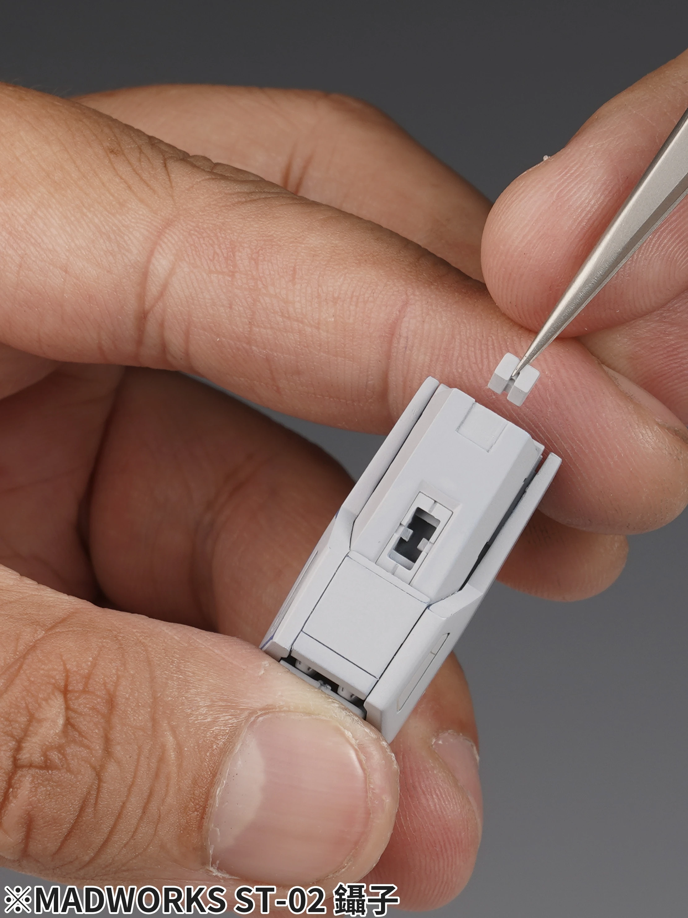 MADWORKS 정밀 트위저 모델 데칼 빌딩 도구, 뾰족한 구부러진 둥근 헤드, 취미 공예 도구, DIY 모델링, ST-01  03