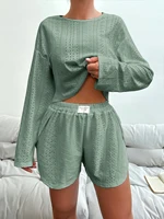 Women's Pajamas Set Sleepwear Loungewear Autumn Soft Comfortable Long Sleeve Tops With Shorts Pyjama Femme Home Clothes 2 Piece - Image 5