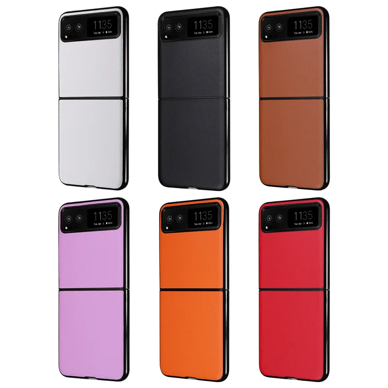 Vestito Per Motorola Moto Razr 40 Pelle Di Agnello Impiallacciato Guscio Posteriore Pu Per Moto Razr 40 Razr 40S Razr Lite Razr Gen3 2023 Custodia Per