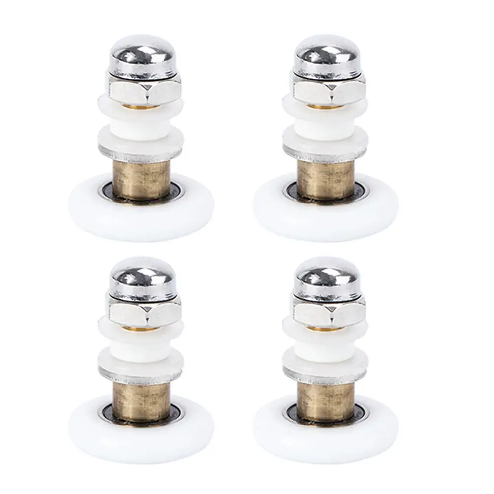 4 Pcs Glass Sliding Door Pulley Shower Rollers Replacement Pulleys Part Runners Component