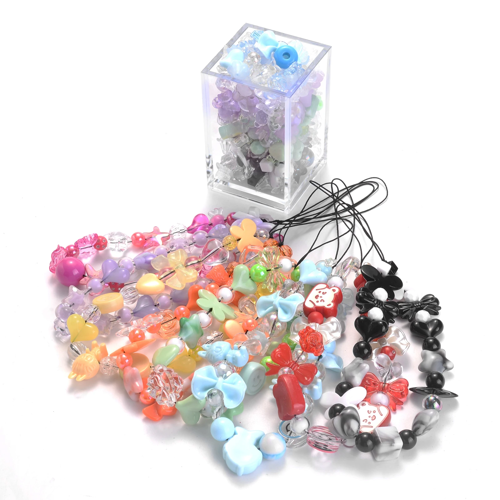 50g/lot Baroque Style Random Mixed Beads Acrylic Drip Oil Transparent Beads Handmade DIY Bracelet Beaded Material acrylic beads