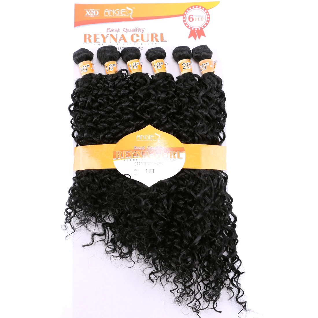 Synthetic Hair Extensions ANGIE Kinky Curly Wave High Temperature Fiber Weave REYNA Synthetic Hair Bundles 6pcs/Lot Hair Gram
