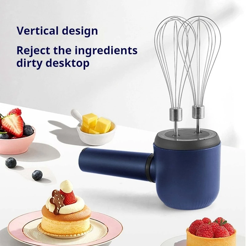 Cordless Hand Mixer Twin Stick Electric Whisk USB Rechargeable Handheld Electric Mixing 3 Speed Egg Beater For Baking egg beater,electric whisk,handheld electric whisk