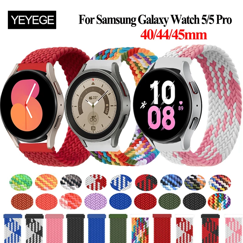 Intrecciato Solo Loop Per Samsung Galaxy Watch 5 40Mm 44Mm Cinturino Cinturino Cinturino Per Samsung Galaxy Watch 5 Pro 45Mm Correa Band