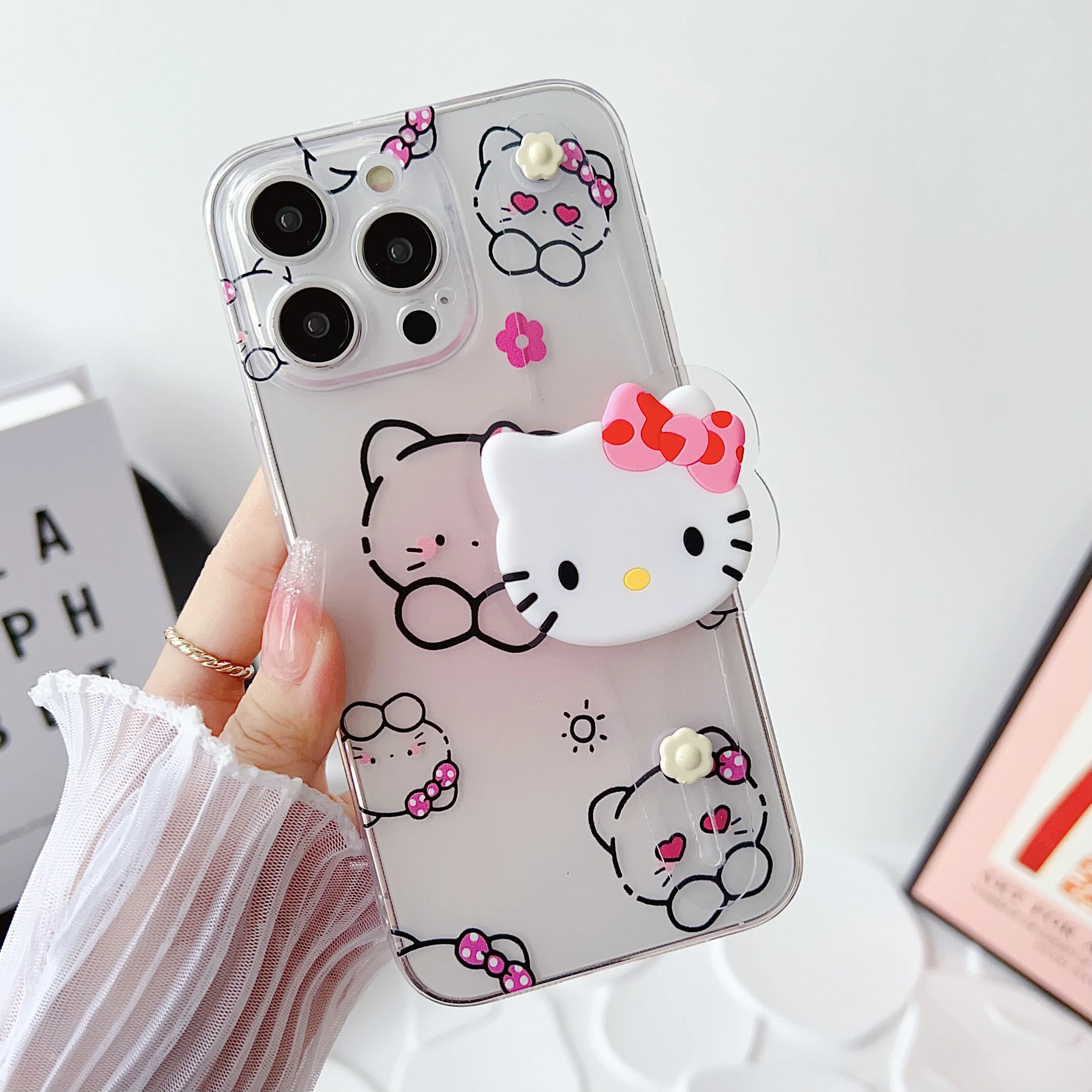 thumbnail image 1 of Funda con correa de muñeca para Motorola Moto, E13, E22, E40, 20, 30, E7, Power Edge, 30, X30, 20 S Pro lite, One Vision, Hello Kitty, 1 of 5
