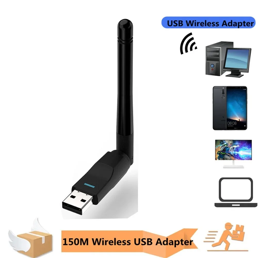 

150Mbps Mini USB WiFi Adapter 2.4GHz Wireless Network Card 802.11 b /g/n WiFi Receiver LAN Dongle For Set Top Box RTL8188
