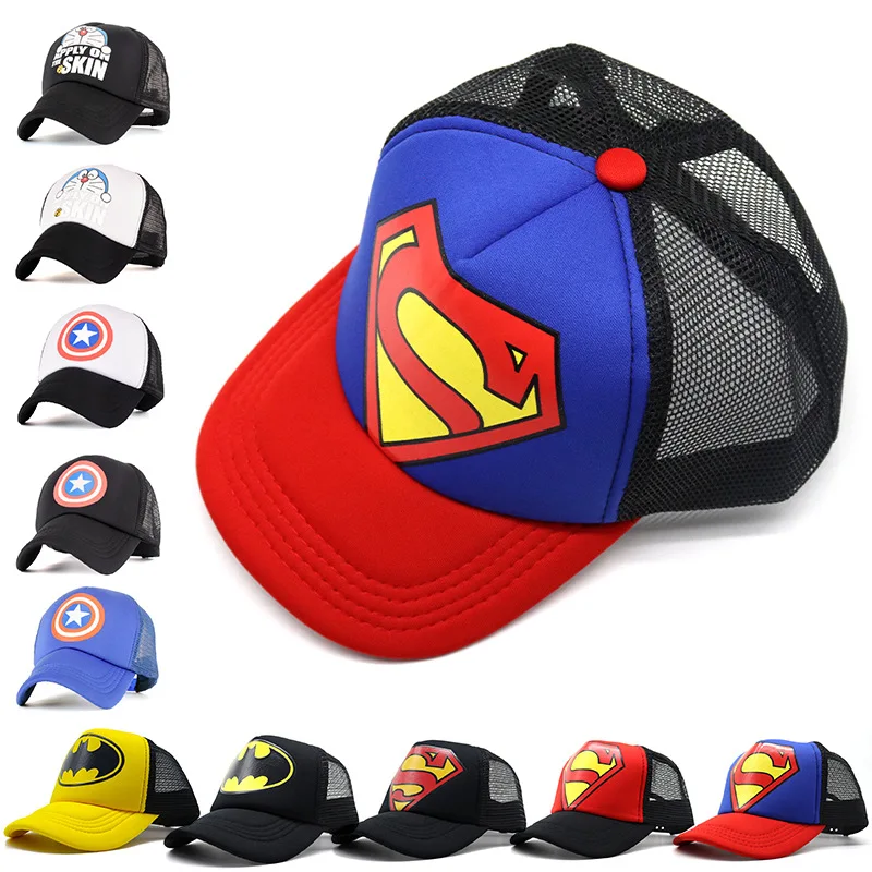 

Baby Boys Girls Baseball Caps Children Summer Mesh Snapback Hats Kids Cartoon Casual Sun Hip Hop Hat Photography Props Cap