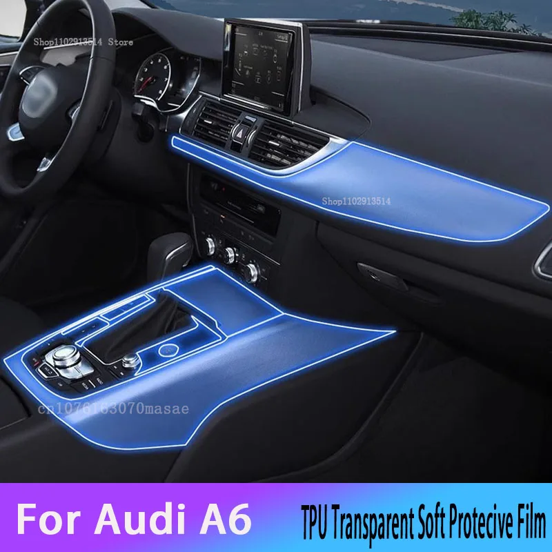 

For Audi A6(2016-2018) Car Interior Gearpanel Dashboard Gps Navigation Screen Transparent TPU Protective Film