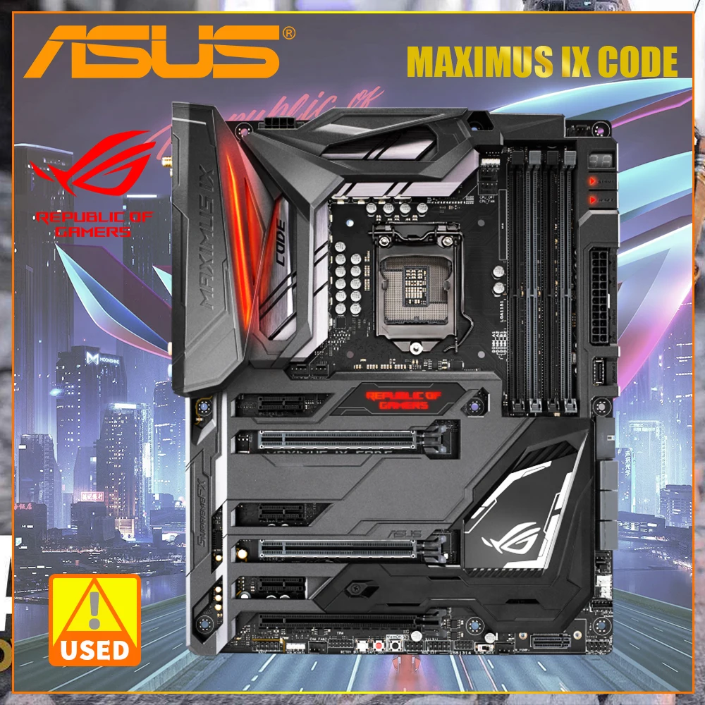 Asus Rog Maximus Ix Code Mining Scheda Madre 1151 Scheda Madre Processore Intel Core I7 7700K Z270 Ddr4 64Gb M.2 3 × Pci-E X16 Usb3.1
