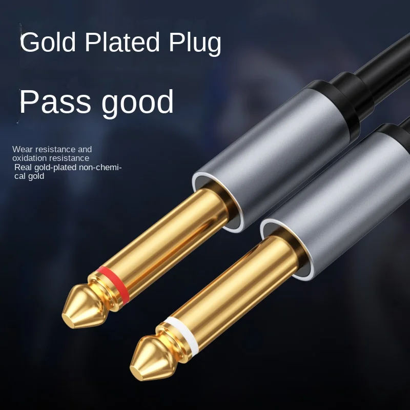 Premium Dual Audio Cable - 6.5mm to 3.5mm with USB-C Adapter