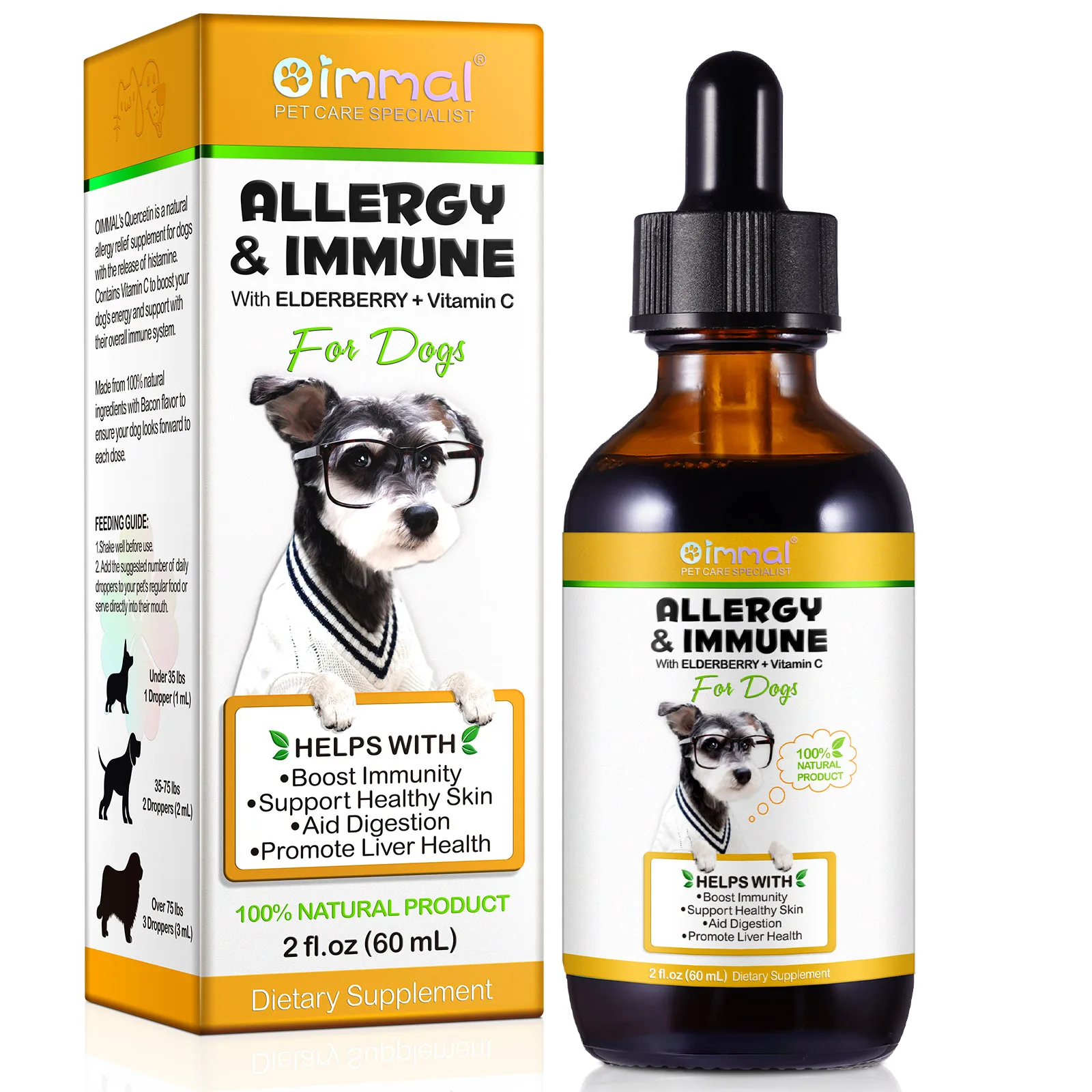 

Allergy & Immune With Elderberry + Vitamin C Helps With: Boost Immunity Support Healthy Skin Promote Liver Health for dogs