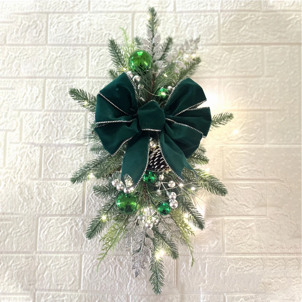 Decorative holiday swag greenery