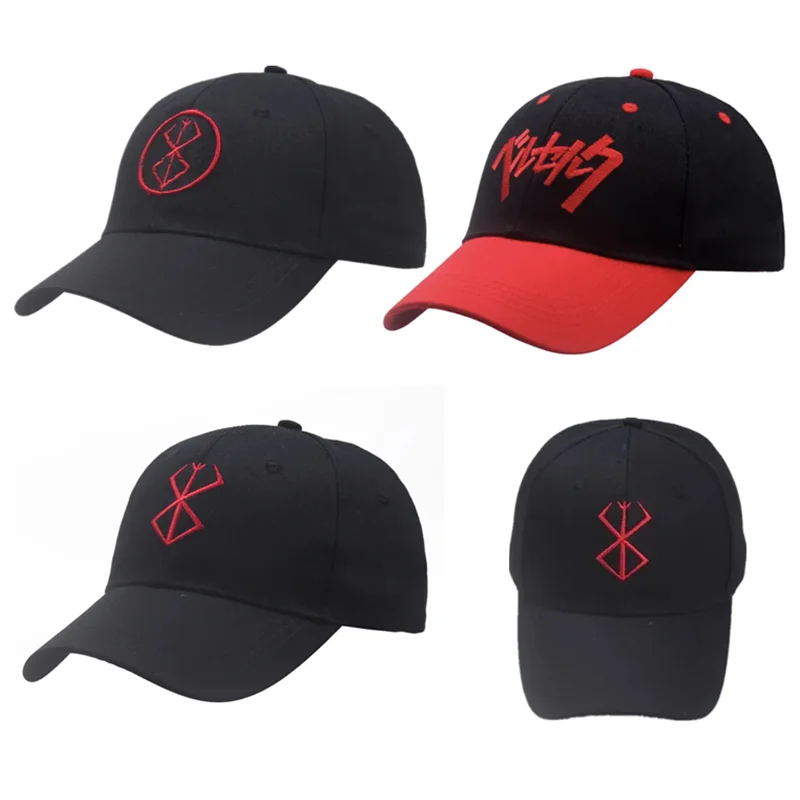 Anime Berserk Demon Baseball Cap Adjustable Unisex Embroidery Manga Dad Hat Snapback