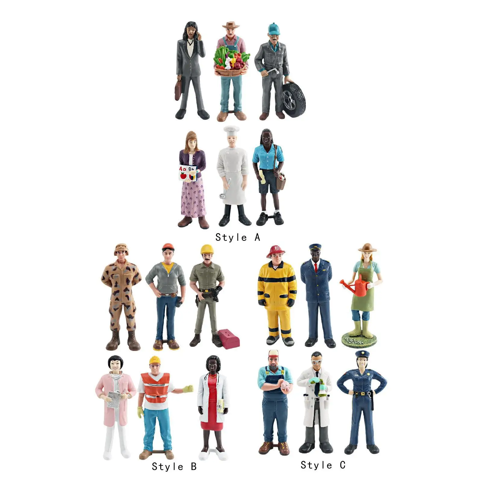 6x Professional Character Models Figures Collectibles Hand Painted Crafts