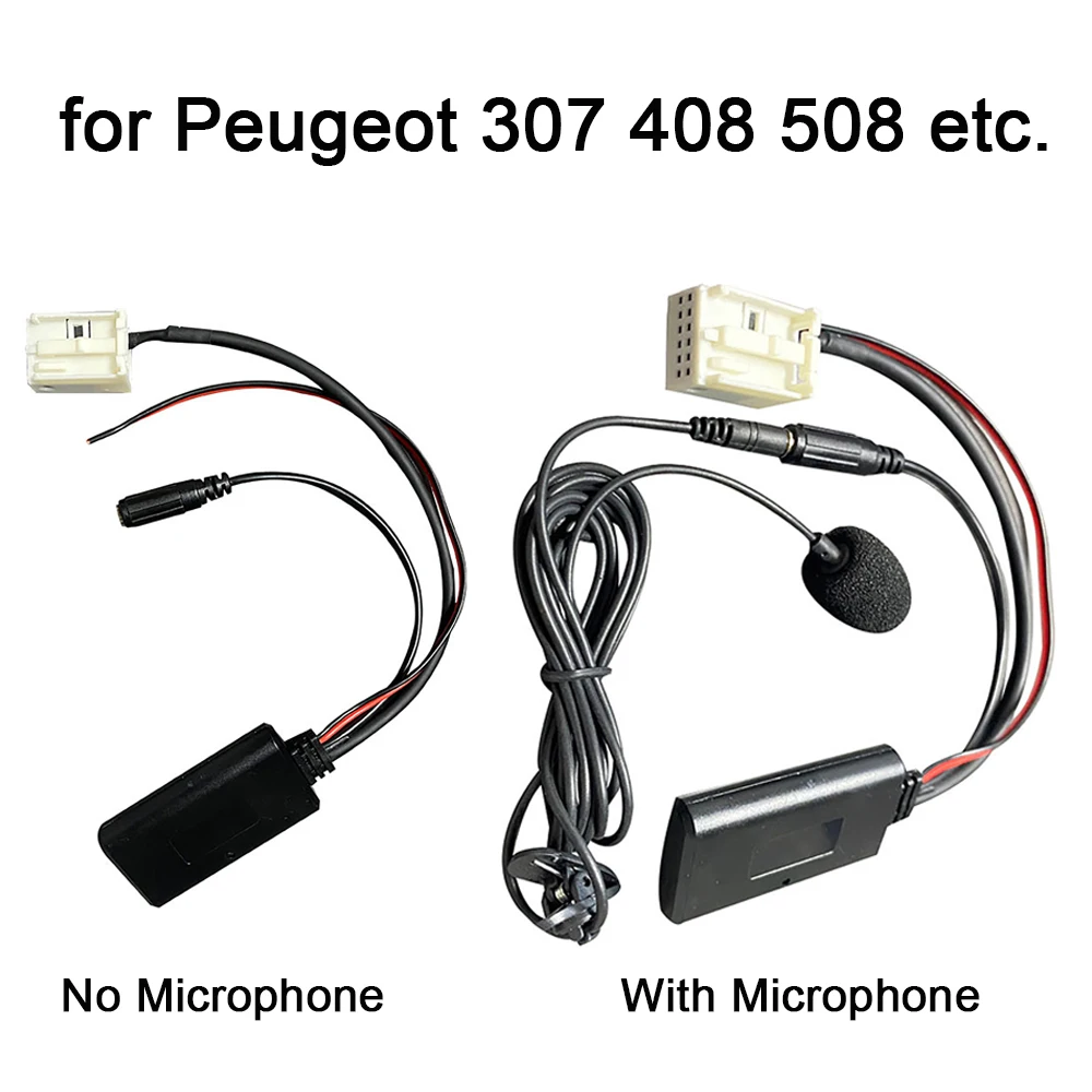 Car Bluetooth Audio Cable Adapter MIC For Peugeot 307 408 508 Citroen Sega  Triumph C2 C5 RD45 RD4 CD RADIO