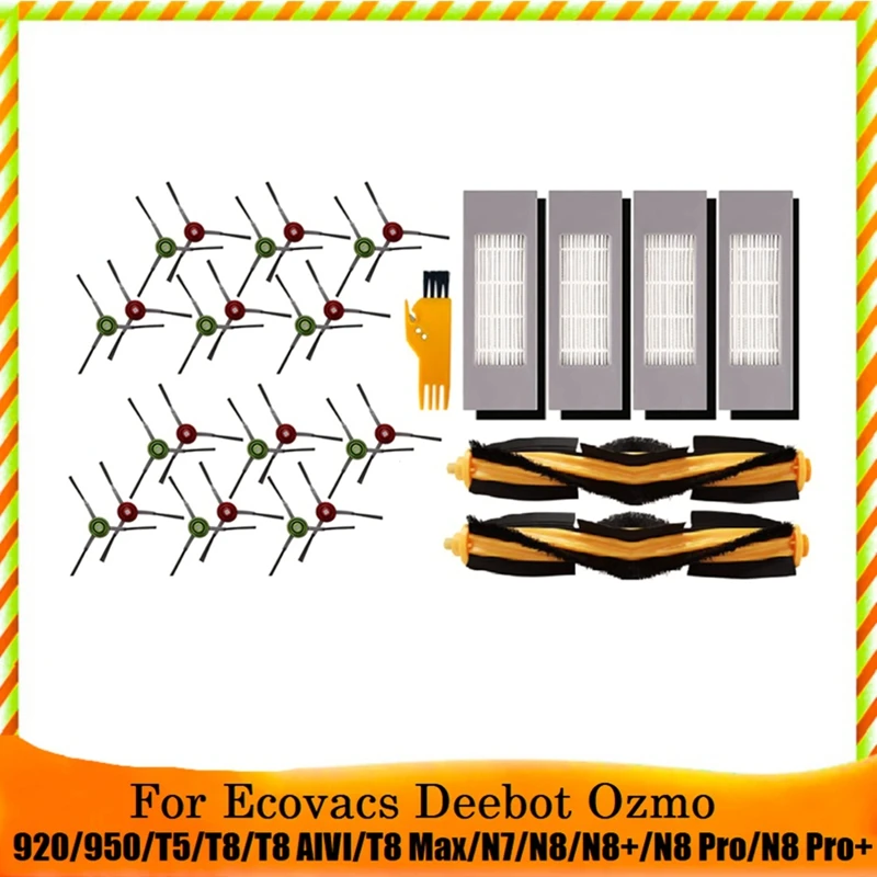 

31Pc For Ecovacs Deebot OZMO 920 950 T5 T8 T9 Series Robot Vacuum Cleaner Main Side Brush HEPA Filter Household Cleaning