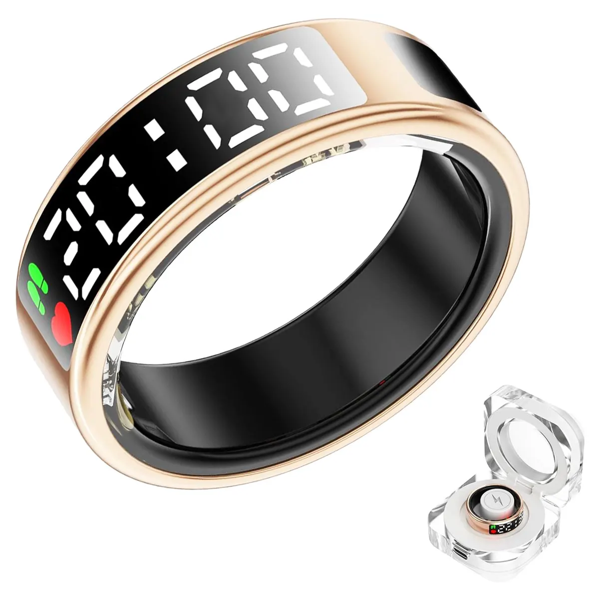 Waterproof Bluetooth Smart Ring for Heart Rate Oxygen Monitoring