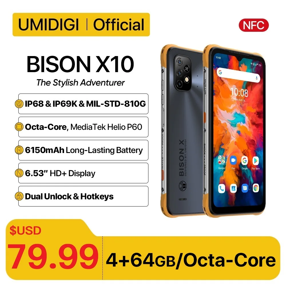 UMIDIGI BISON X10 スマートフォン 128GB 41n-QyzQBbL._QL92_SH45_SS200_.jpg