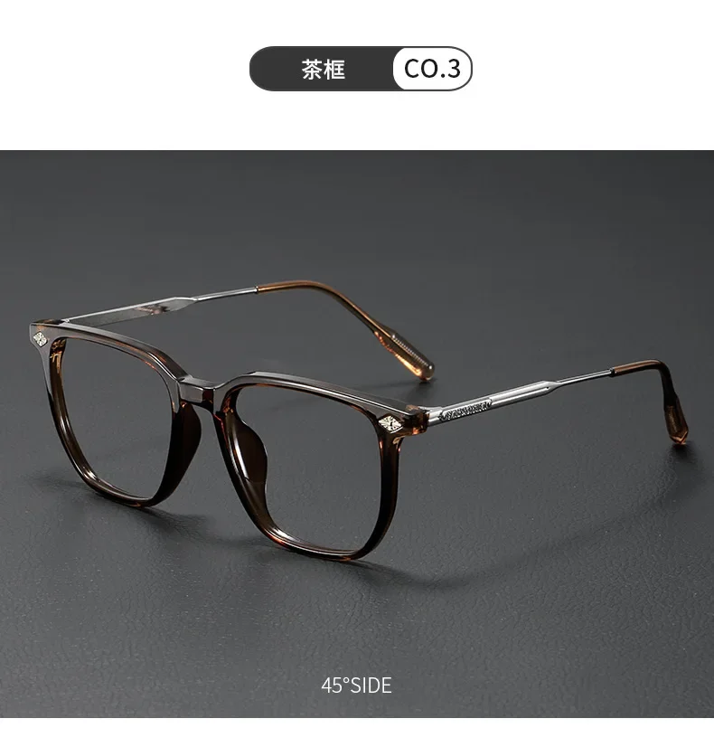 Anti-Blaulicht-Brille im Business-Stil, ultraleichte Retro-Brille mit schwarzem Rahmen, flache Herrenbrille, AC, Anti-Blaulicht und Anti-Ermüdung – Detail 7