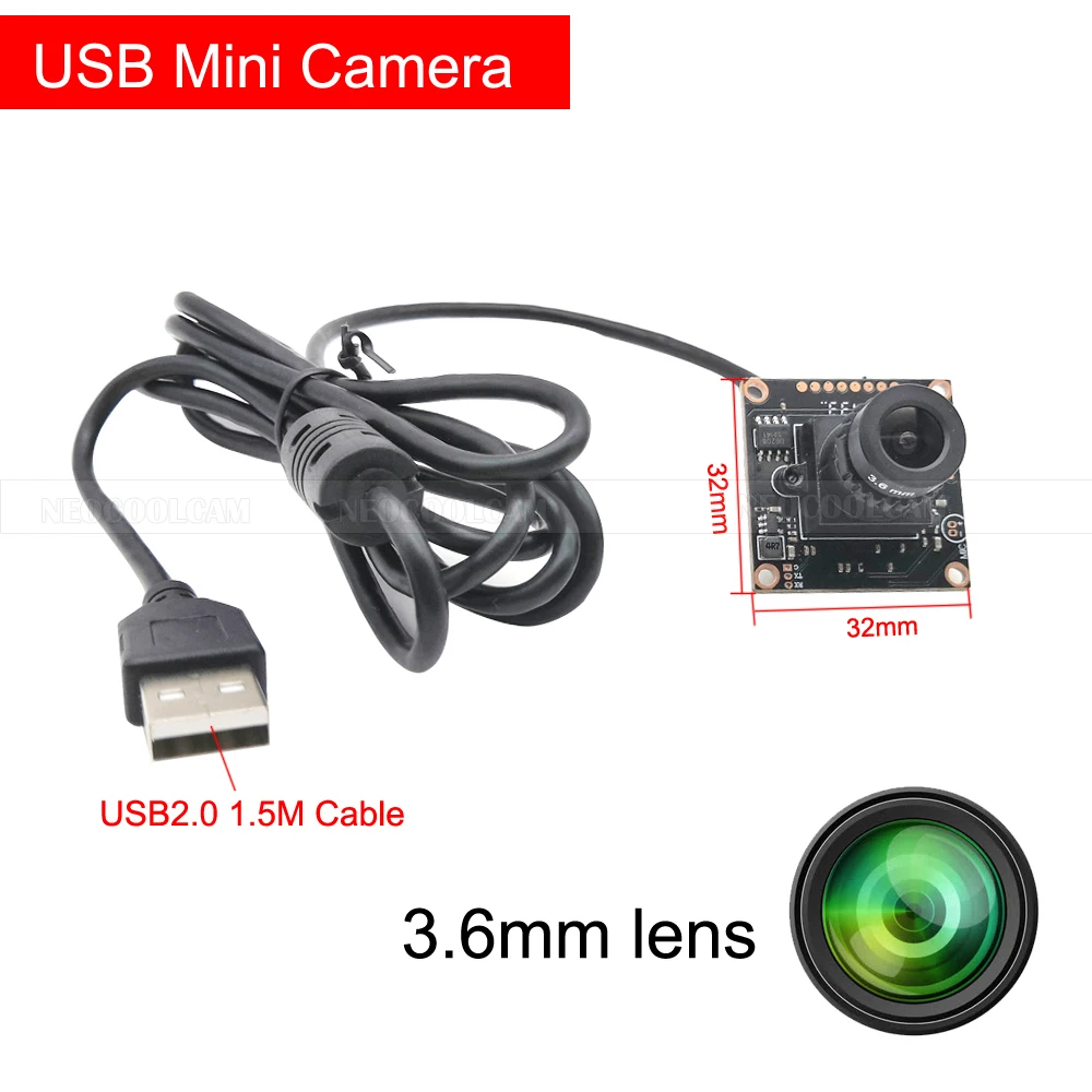 neocoolcam hd módulo de câmera usb com microfone vídeo webcam mjpeg placa pcb uvc plug and play