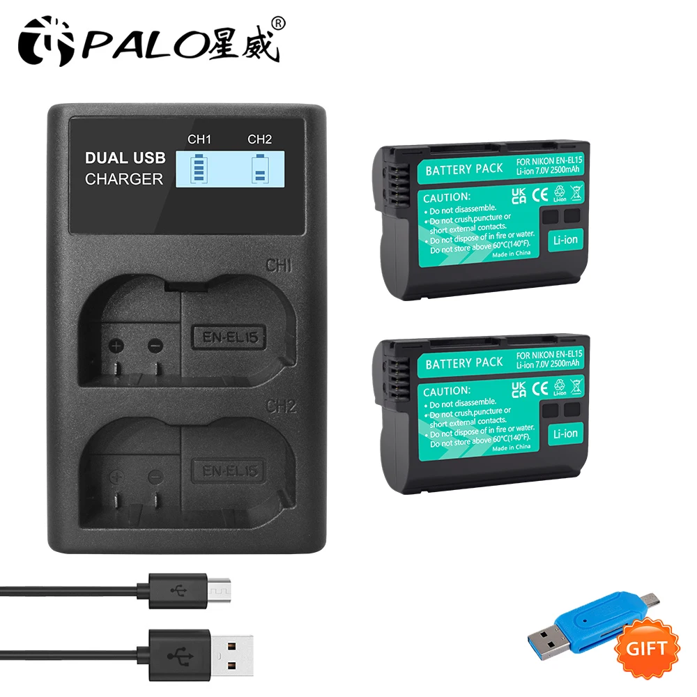 Palo En El15 En-El15B En-El15A En-El15 Batteria Per Nikon D7000 D7100 D7200 D850 D750 D7500 D810 D500 D800 D610 D600 L5 D810A