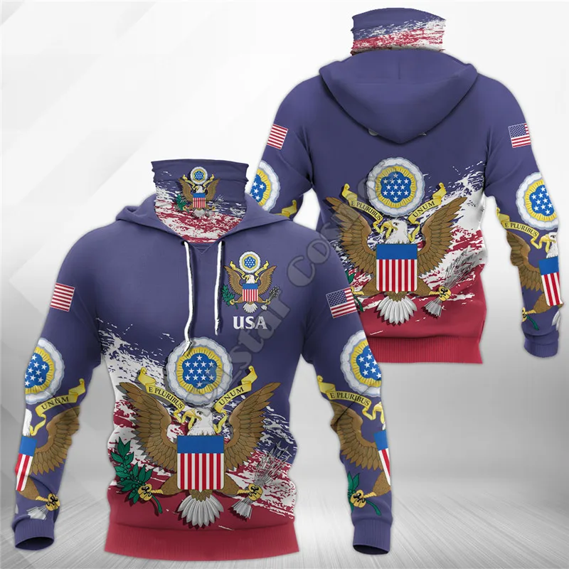 

USA 3D Printed Hoodies Fashion Sweatshirt Women Men Casual Pullover Hoodie Mask Warm Cosplay Costumes 01