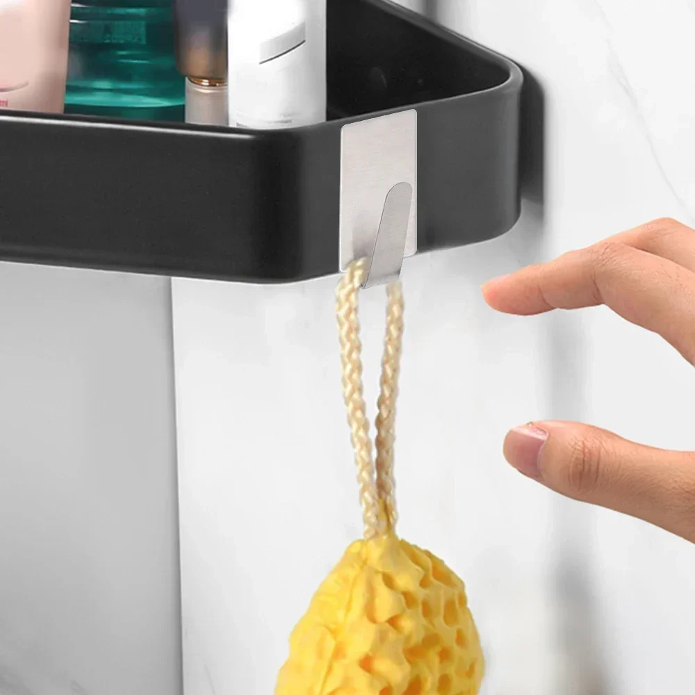 Description Picture 5 of item50/1Pcs Self Adhesive Stainless Steel Hook Small Heavy Wall Hanger Hook Bathroom Organizer Towel Rack Multi-purpose Kitchen Hook