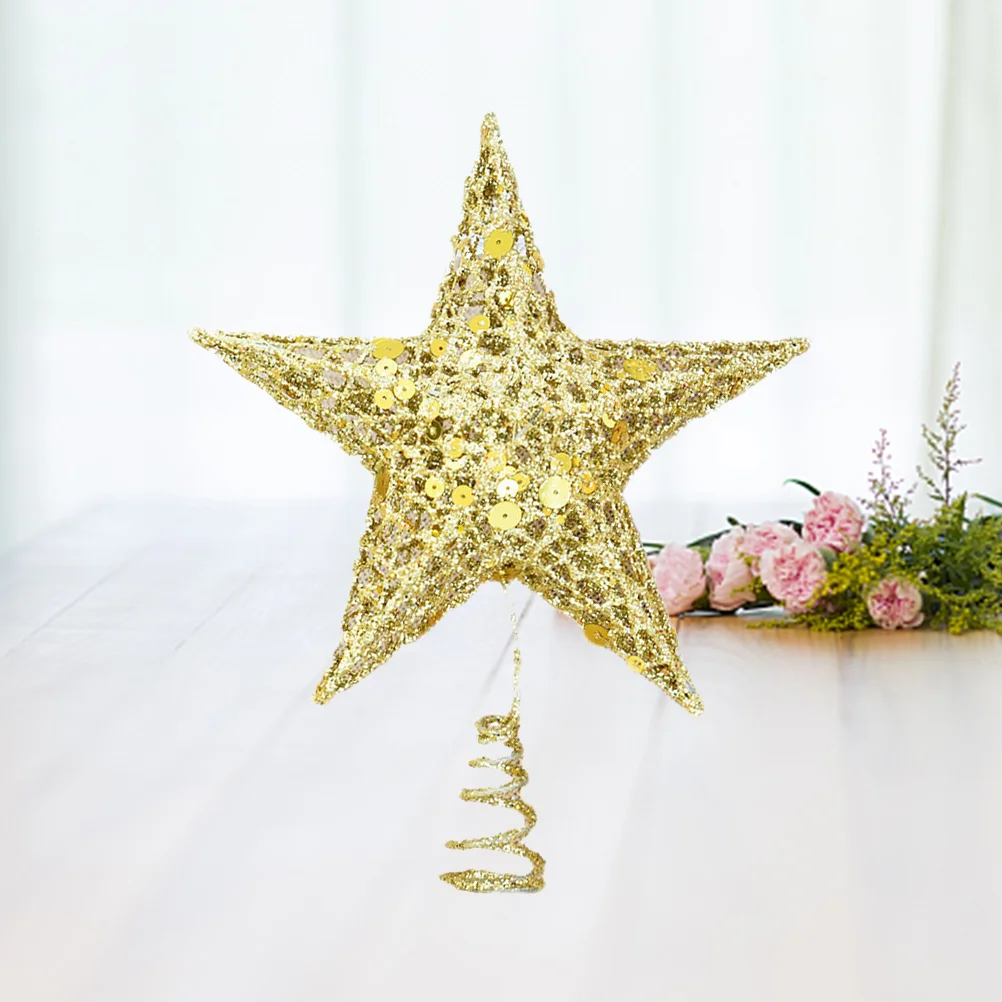 

Christmas Tree Star Topper Glitter Five- pointed Star Xmas Tree Topper Star Decoration
