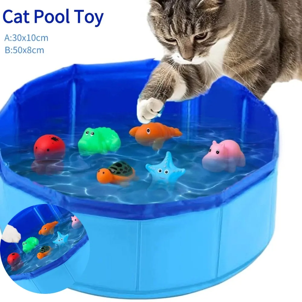 CatPoolToyPlayWaterPuppyDogCatBathPoolTubToysTurtle