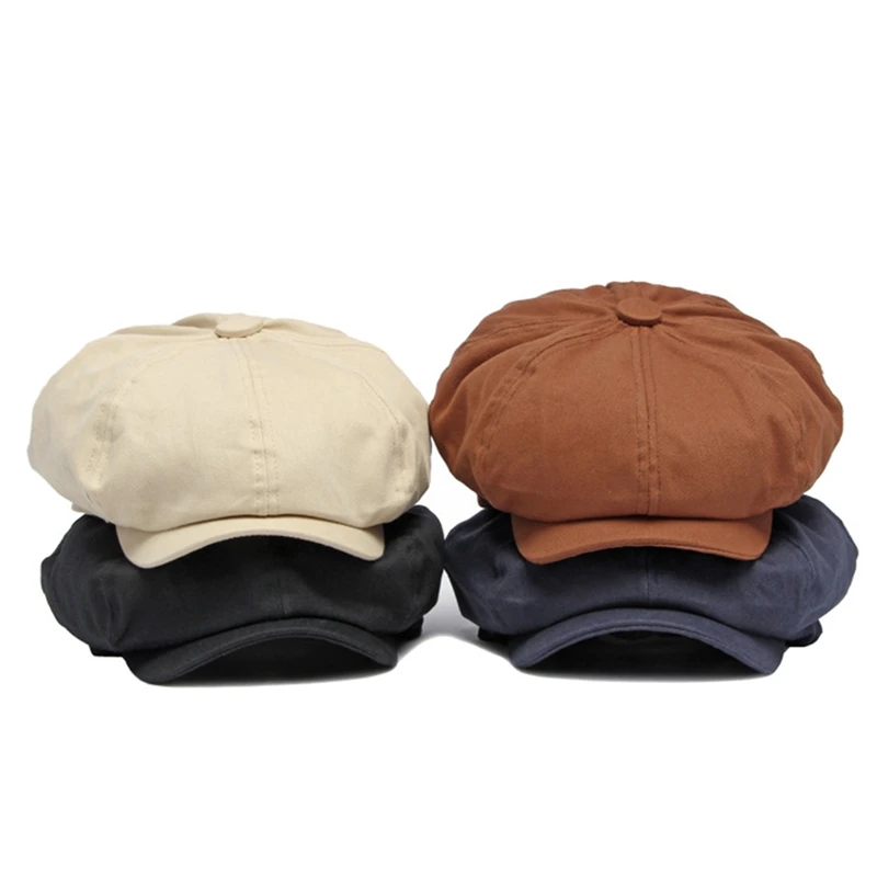 Newsboy Cap Lady Fashion Octagonal Hat Casual Ivy Caps Boy Girl Beret 54-56cm 56-58cm