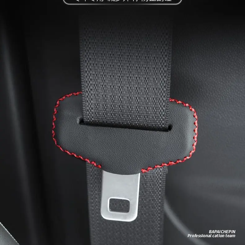 Premium PU Leather Seat Belt Protector - Anti-Scratch Padding Cover