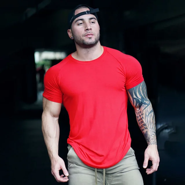 Bodybuilding & Workout Men's Slim Fit Short Sleeve T Shirt Men's
