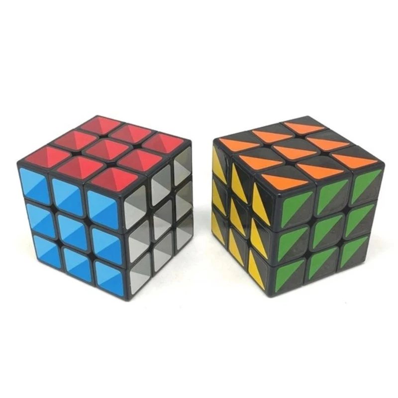 Calvin's Puzzle 3x3 Cube 3x3x3 Triangle Cube Black Body Super 3x3 Magic Cube Children's Educational Toy limited edition cube super star football three generations magic cube black and white super star cube alexander star collection