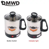 DMWD MultiCooker Electric Skillet portable stainless steel heating cup Noodles milk soup porridge Cooking Pot mini coffee boiler 1