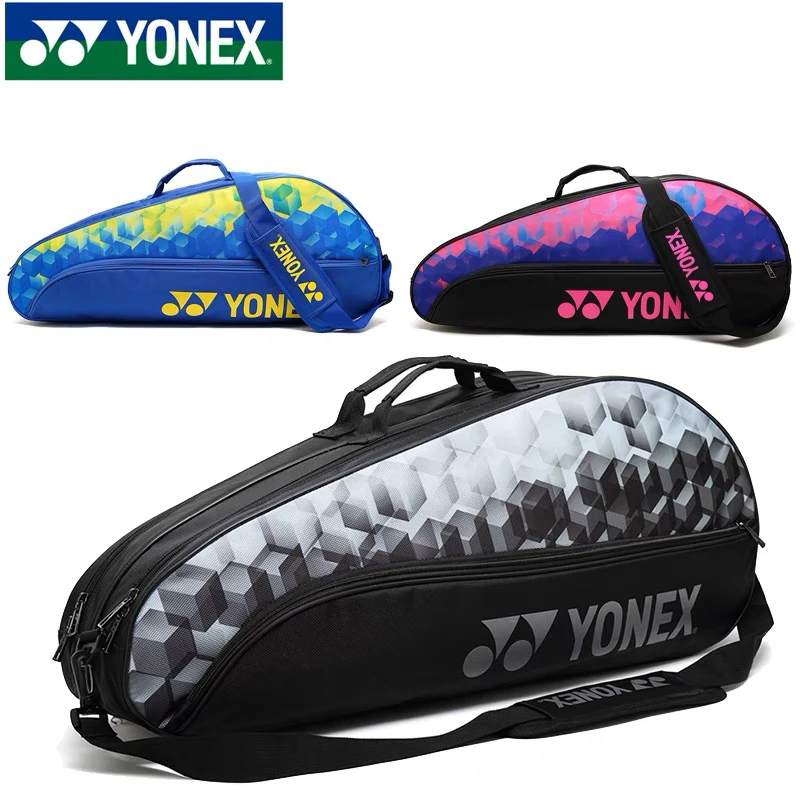 

YONEX New Large Shoulder Badminton Bag 3-shot Portable Men's and Women's Sports Tennis Bag Handbag High Quality And Durable