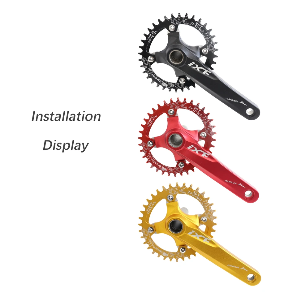Bicycle Crank 104BCD Round Shape 32T/34T/36T/38T MTB Chainring Bicycle