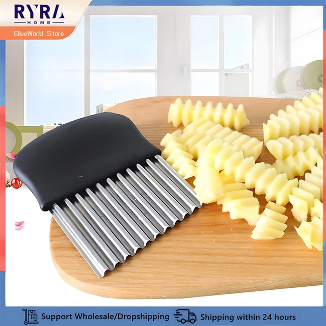 Dropship Wide Crinkle Cutter Stainless Steel Wave Cutter Cutting