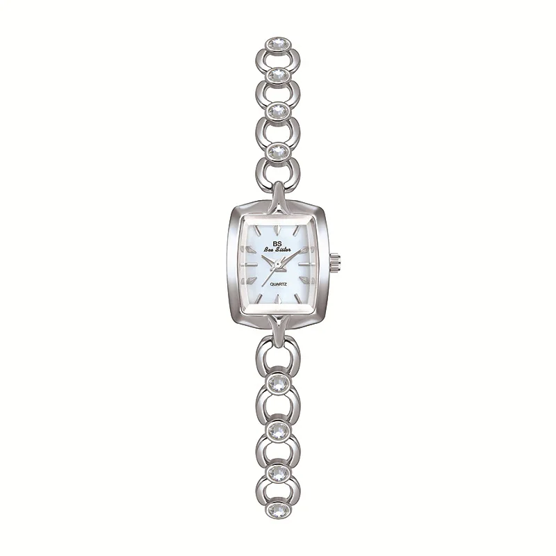Luxury Brand Women Watch Silver Simple Square Dial Quartz Watch Diamond Strap Jewelry Waterproof Watch Relogio Feminino FA1706