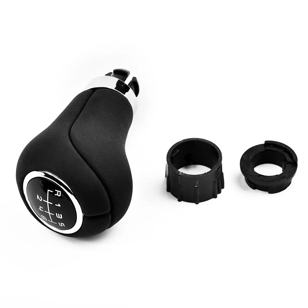 Premium Black Leather Gear Shift Knob 6 Speed Manual Compatible with For Mercedes W203 Facelift W204 X204 W212 A207